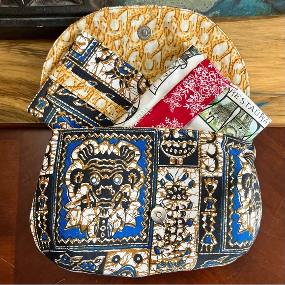 African Safari Print magnetic clasp Clutch Fabric Handmade clutch - Picture 6 of 6